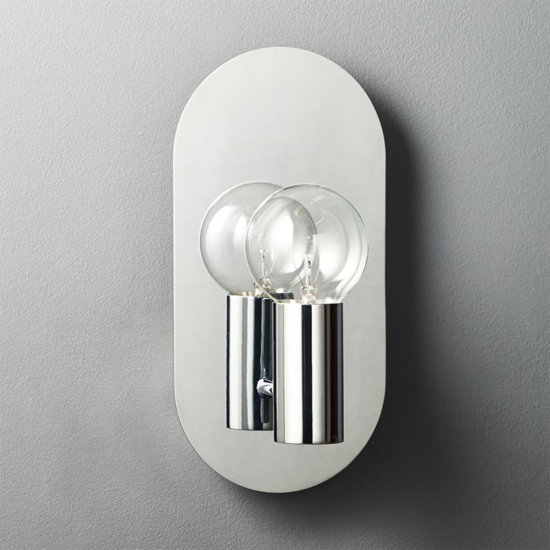 Plate Stainless Steel Wall Sconce CB2
